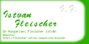 istvan fleischer business card