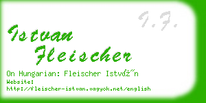 istvan fleischer business card